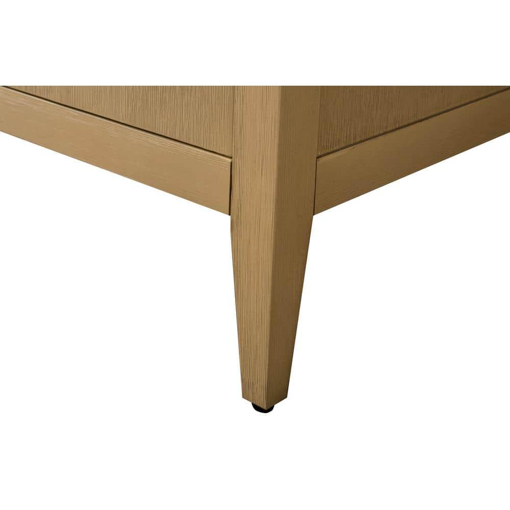 Natural Oak Single Sink Bathroom Vanity with Ceramic Top