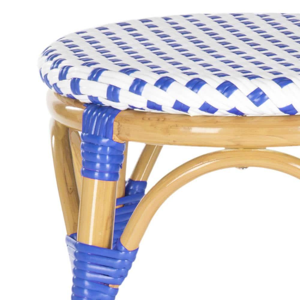 Kipnuk Barstool - Indoor/Outdoor - FOX5211 - Blue/White - Safavieh