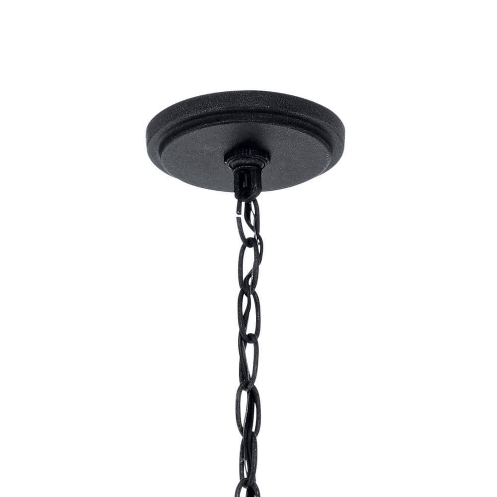 Farmhouse Eight Light Chandelier in Distressed Black Finish Bailey Street Home 147-Bel-2279194