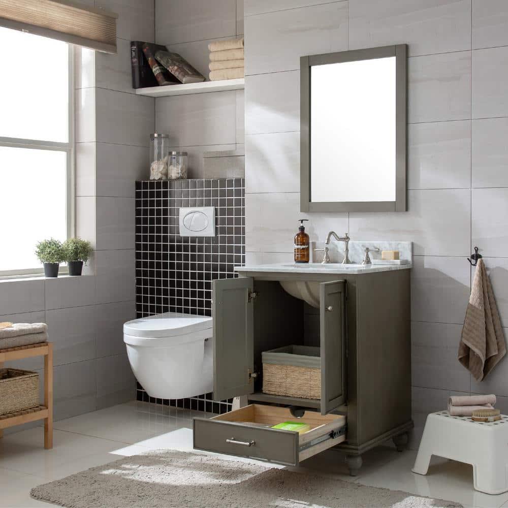 Melissa 24" Single Vanity - Grain White