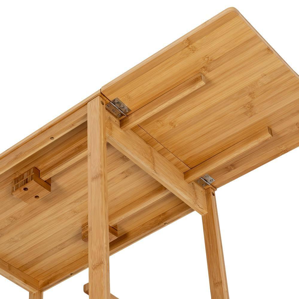 Bamboo Rolling Kitchen Cart