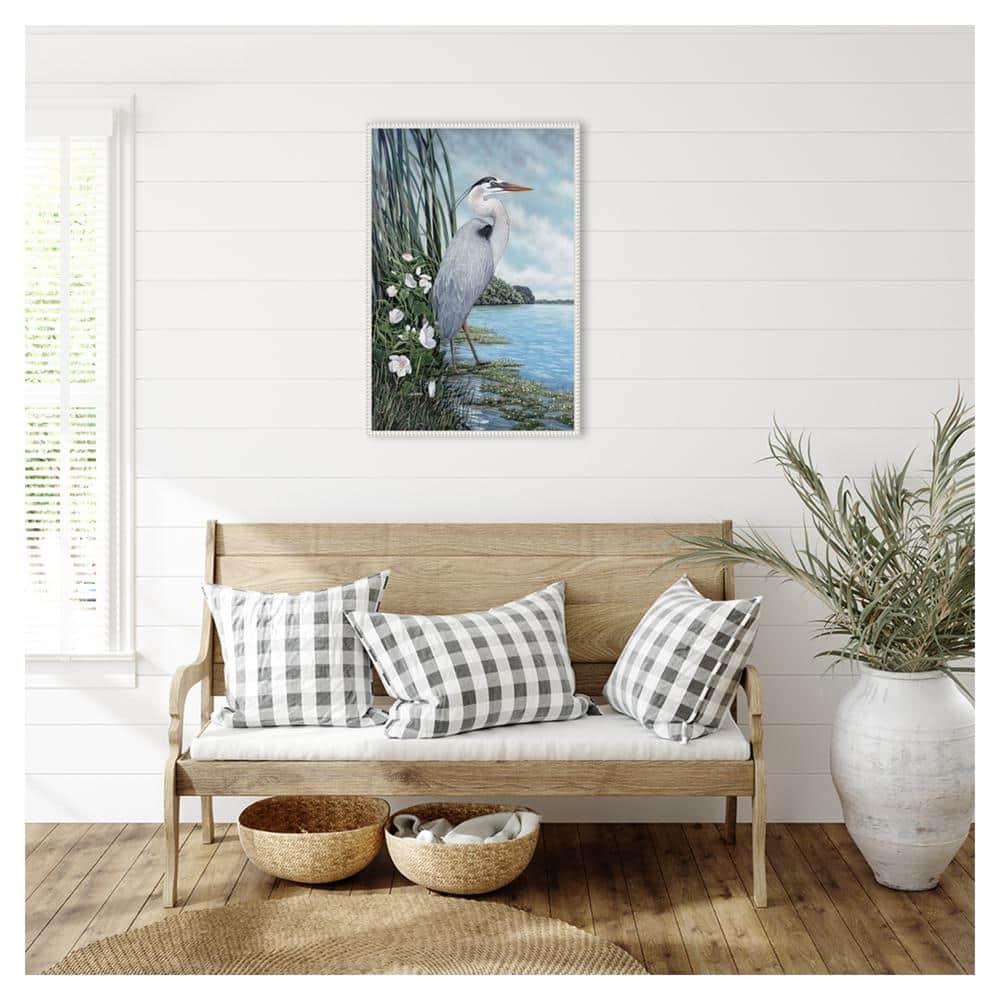 Amanti Art Great Blue Heron by James Harris Canvas Wall Art Print Framed 23 x 33-in.