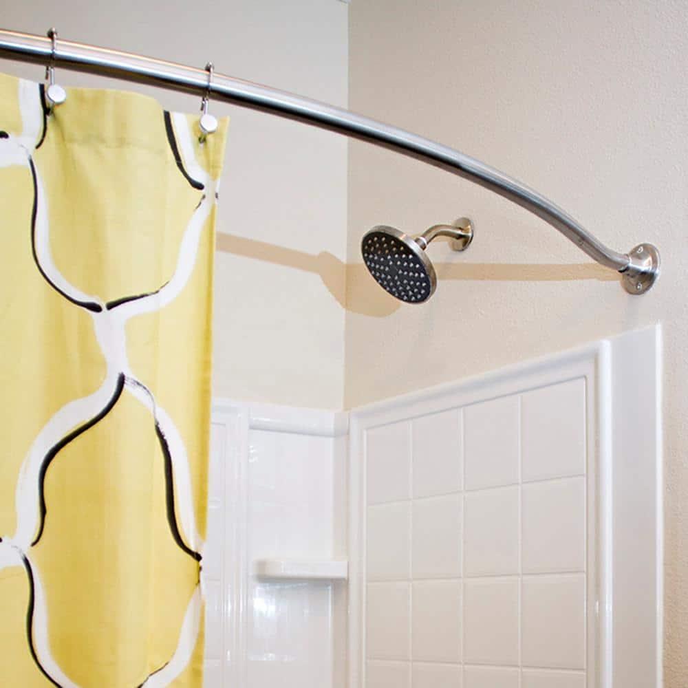 Design House Design House  63" Adjustable Curved Fixed Shower Curtain Rod