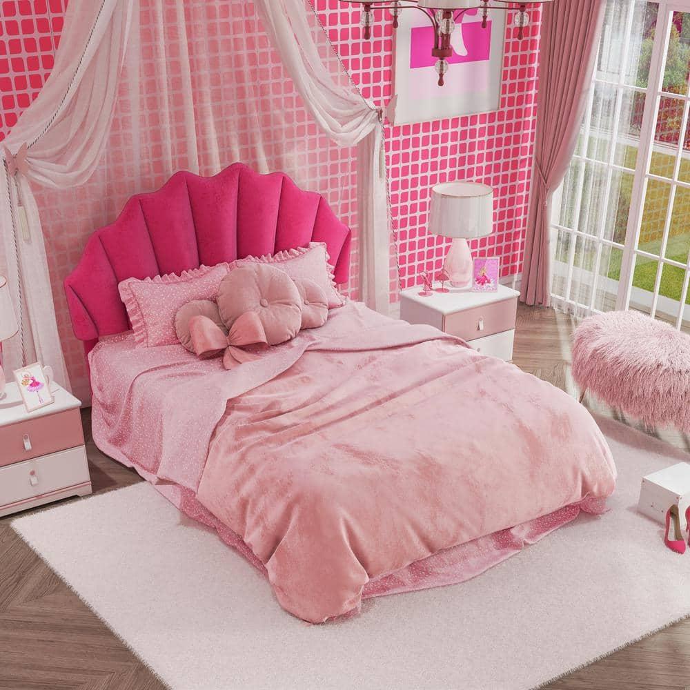 Elina Upholstered Full/Queen Headboard, Pink, by Hillsdale Living Essentials