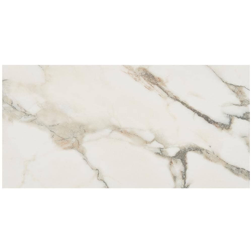 Bond Tile Saroshi 11.81 in. x 23.62 in. Matte Marble Look Porcelain Floor and Wall Tile (9.68 Sq. Ft. / Case)