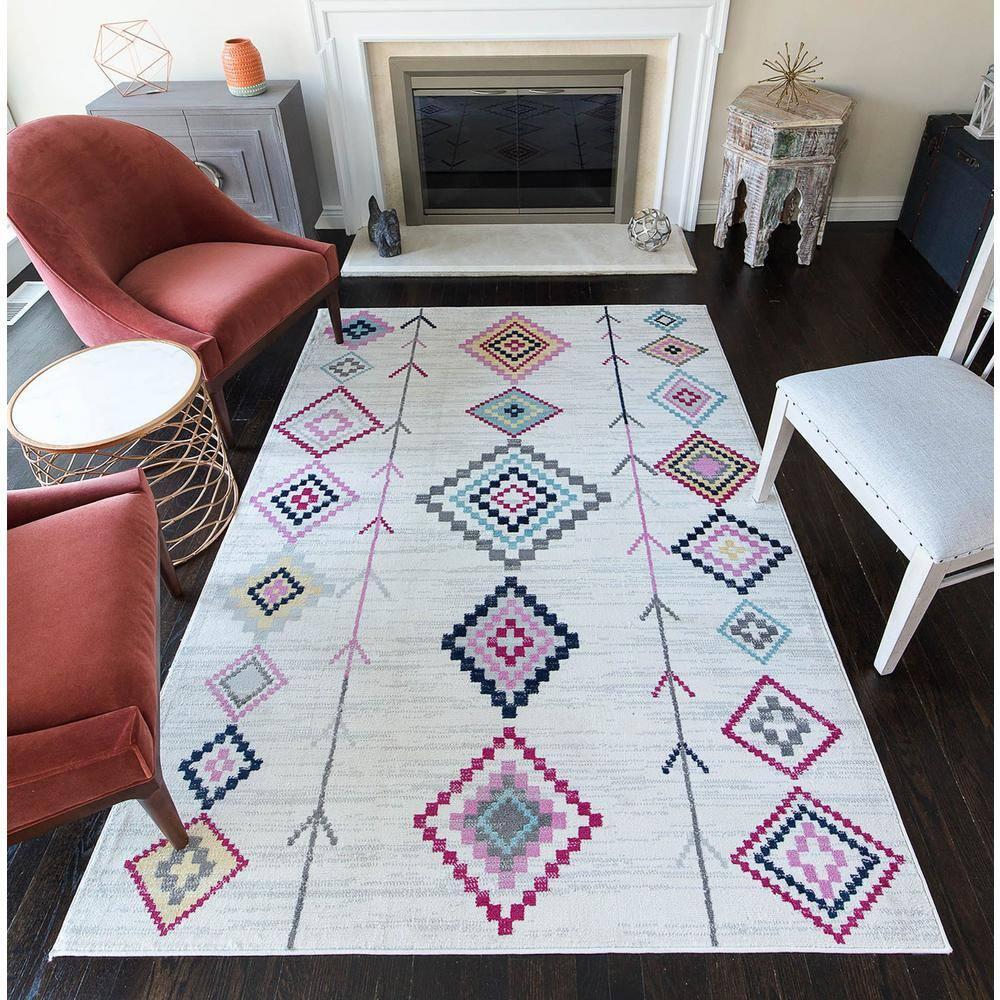 Rugs America Soleil BR15A Ivory Area Rug for Dining Room Rug Neutral Rug Living Room Rug Kitchen, 2'x4'