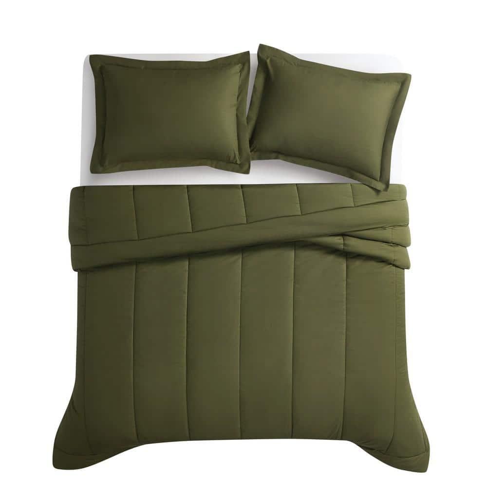 Brooklyn Loom Brooklyn Loom Oversized Cotton Percale King 3 Piece Comforter Set