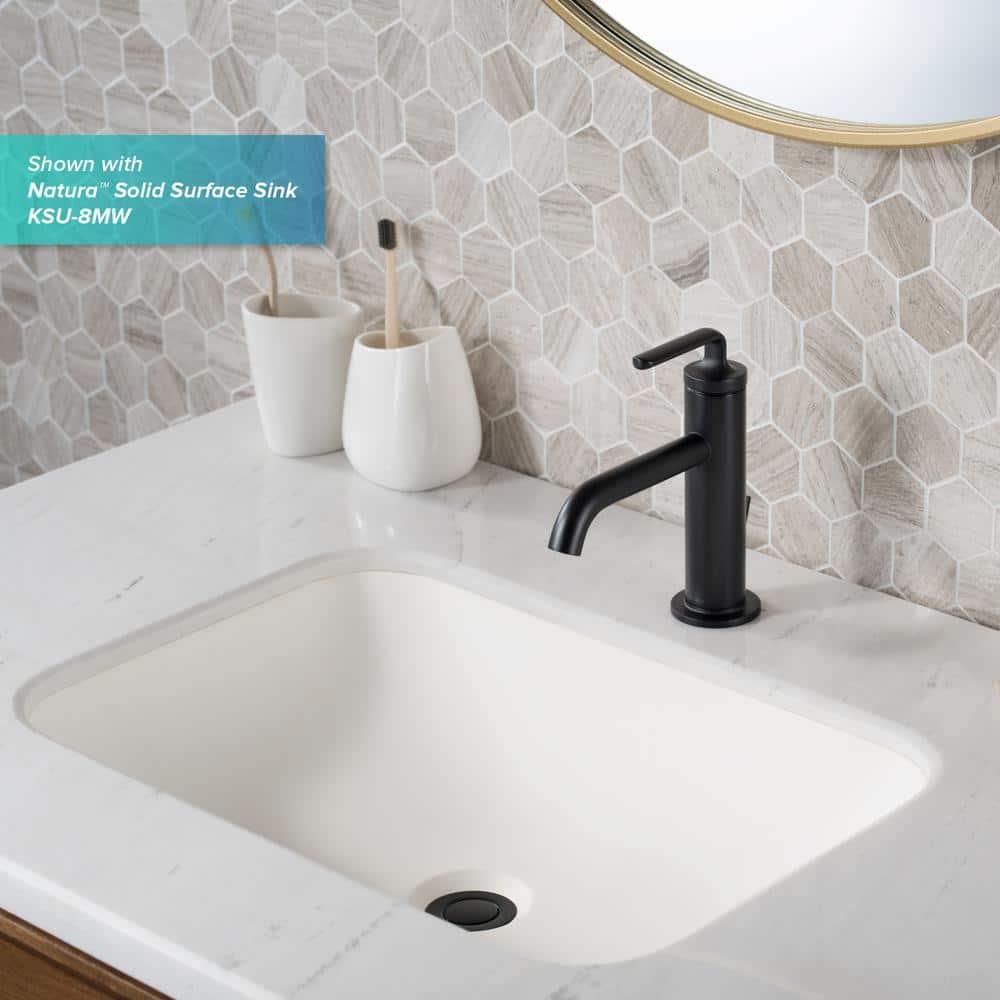 KRAUS Ramus Single Handle Bathroom Sink Faucet with Lift Rod Drain