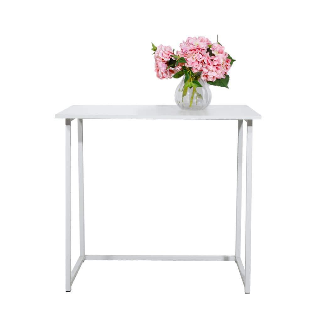 31.5 in. W Simple White Wood Computer Desk
