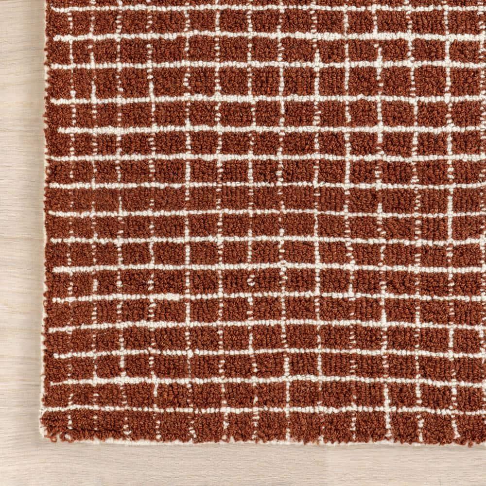 Katasha Checked Wool Area Rug
