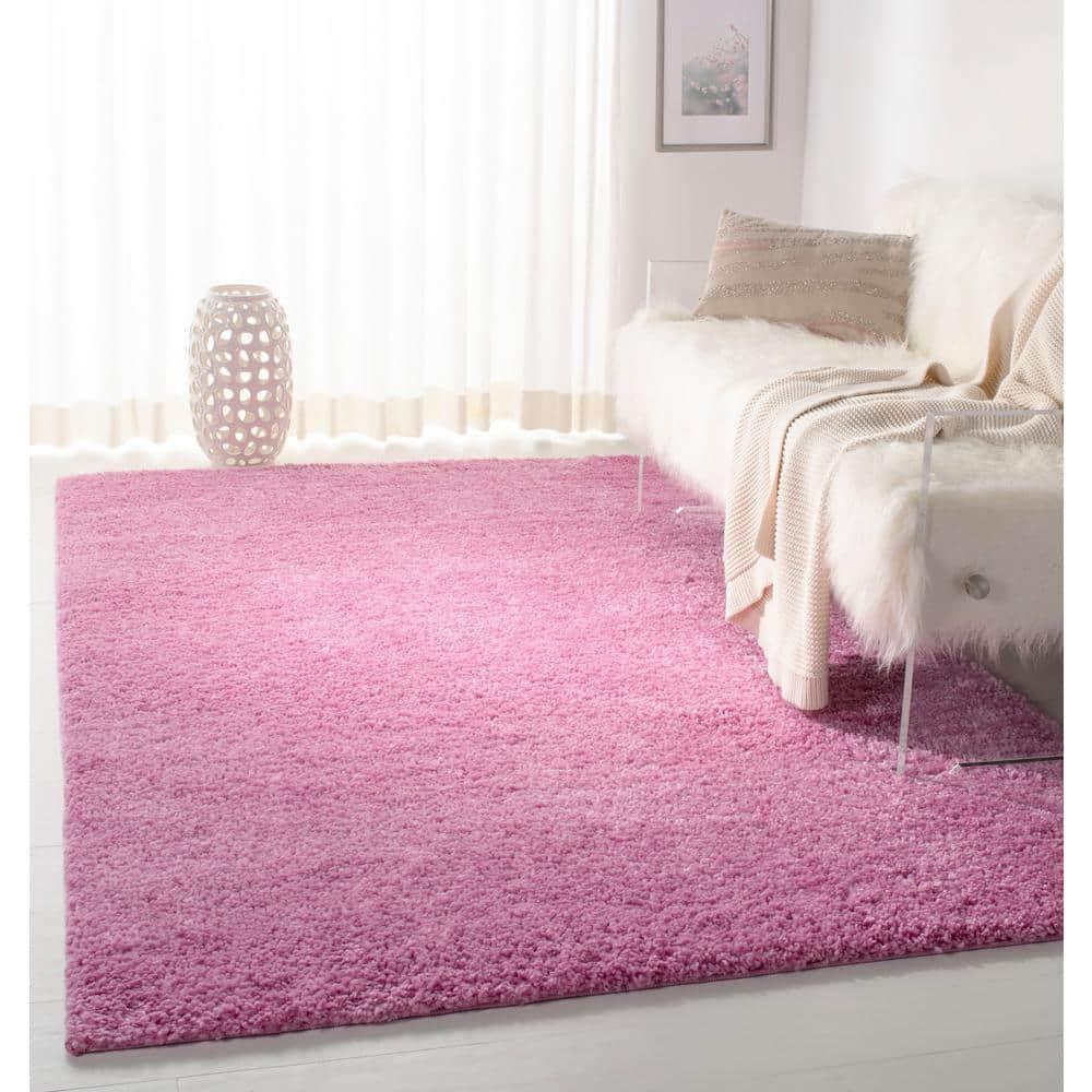 August Shag 900 AUG900 Power Loomed Indoor Area Rug - Pink - 4'x6' - Safavieh