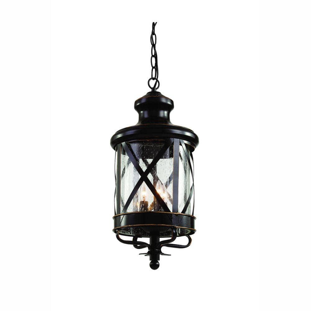 Trans Globe Lighting 5124 Chandler 3 Light 9" Wide Outdoor Taper Candle Mini Pendant -