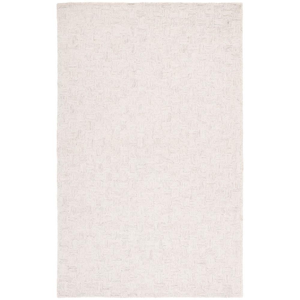 Micro-Loop MLP537 Hand Tufted Area Rug - Light Grey/Ivory - 5'x8' - Safavieh.