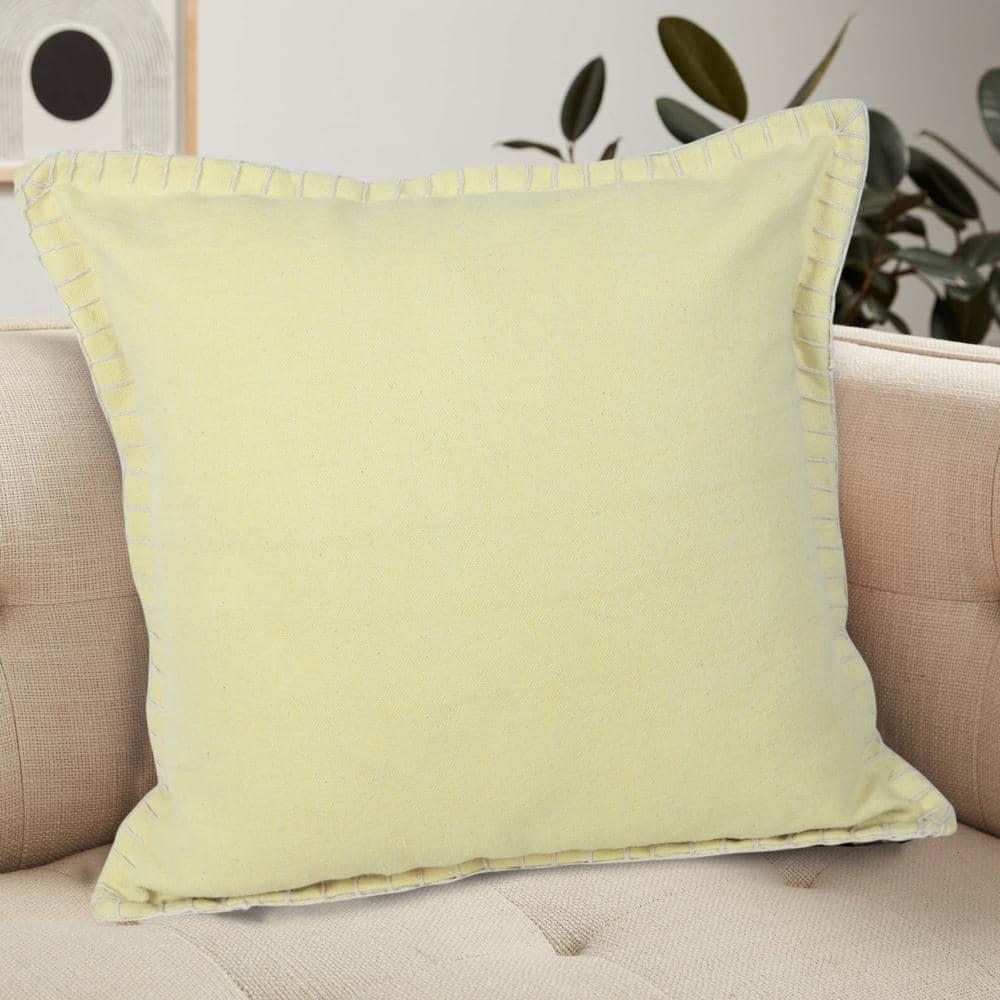 Contemporary Solid Stonewashed Handmade Cotton Throw Pillow Set