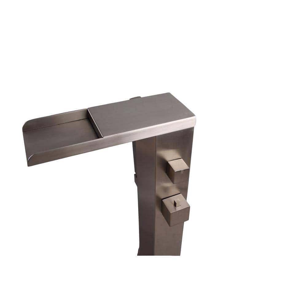 Barclay 7918-SB 1 Handle Bathroom Freestanding Tub Filler with Diverter