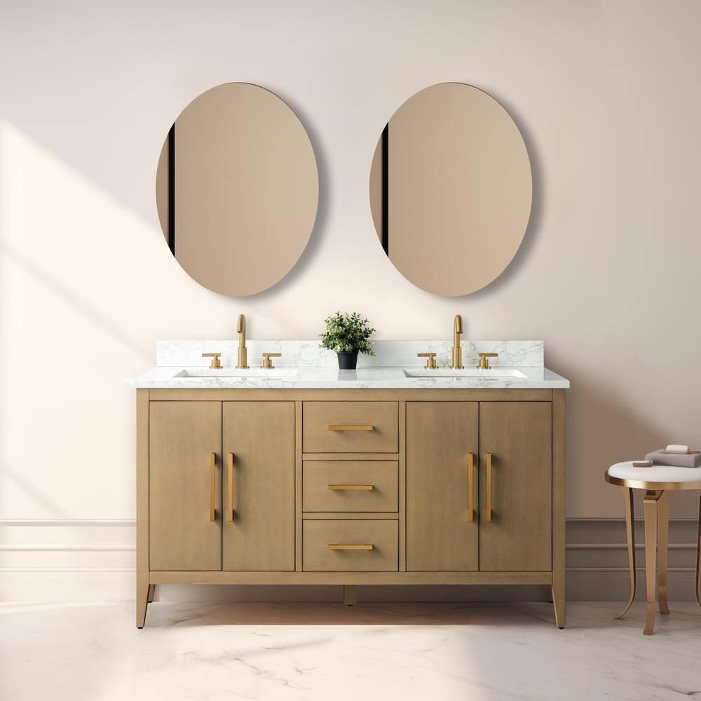 60" Double Bathroom Vanity Set