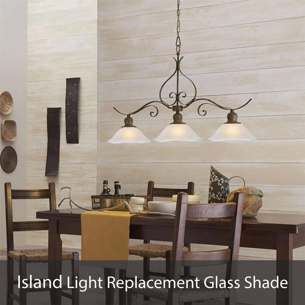 Aspen Creative 23131-11 Frosted Contemporary Replacement Glass Shade for Medium Base Socket Torchiere Lamp, Swag Lamp, Pendant, 1 Light Wall Sconce & Island Fixture, 9-3/4" Diameter x 3-1/4" Height