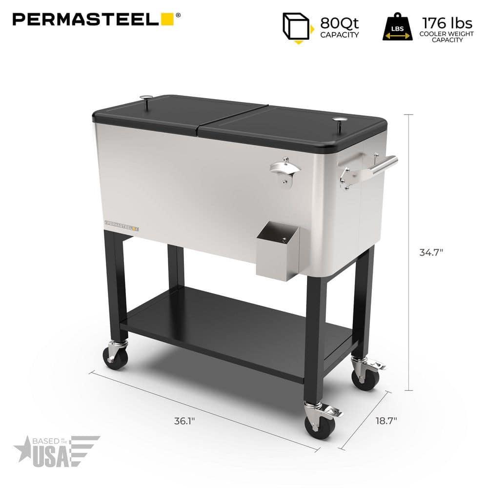 Permasteel 80-Qt Outdoor Patio Cooler with Removable Basin