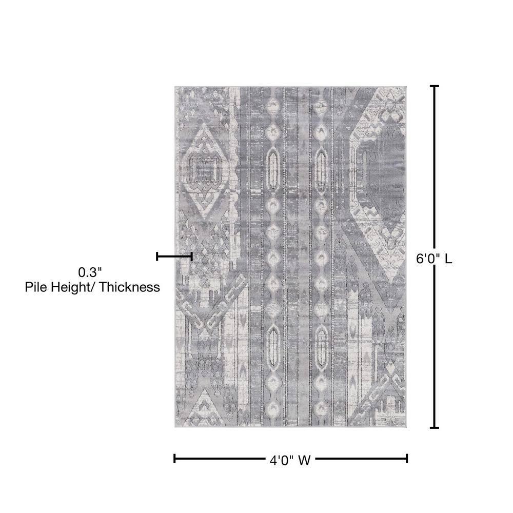 Unique Loom Portland Collection Area Rug - Orford (4' 1" x 6' 1" Rectangle Gray/Beige)