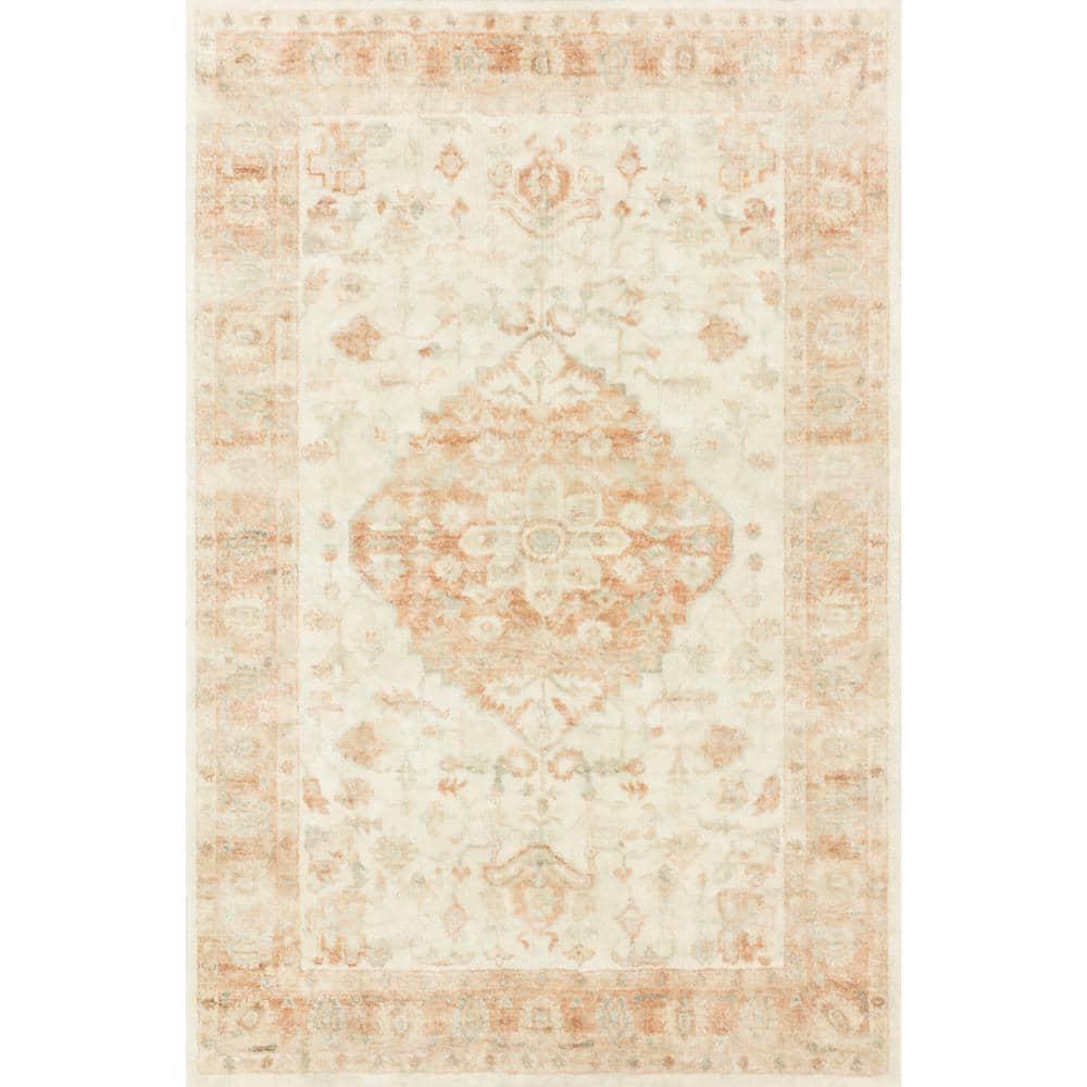 Loloi II Rosette Oriental Ivory / Terracotta Area Rug