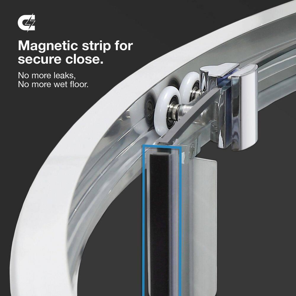 OVE Decors Breeze 44 in. Round Shower Kit w/ Clear, Base