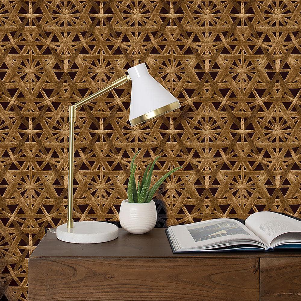 Tommy Bahama Rattan Lattice Geometric 18' L x 20.5" W Peel & Stick Wallpaper Roll