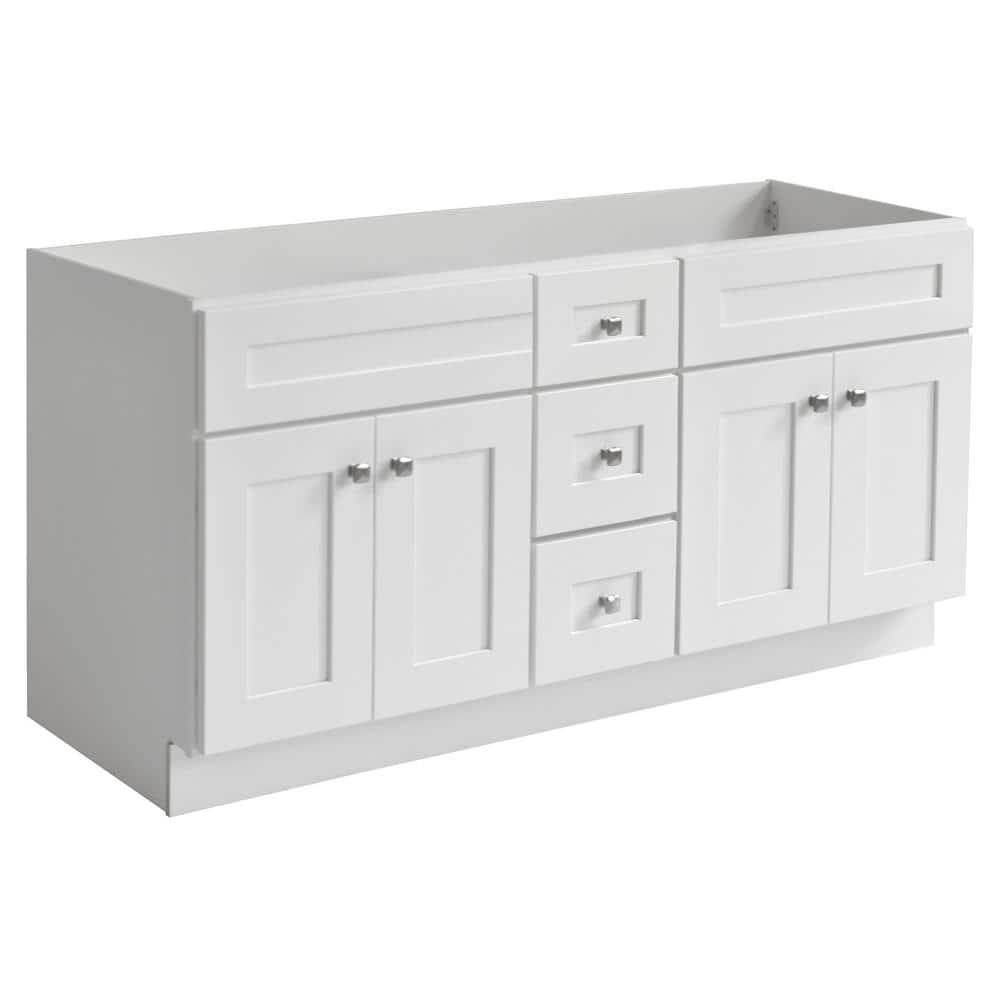 Design House Brookings 60 Inch Bathroom Vanity, Ready to Assemble, Solid Wood, Sherwin Williams – Design House, 599019-