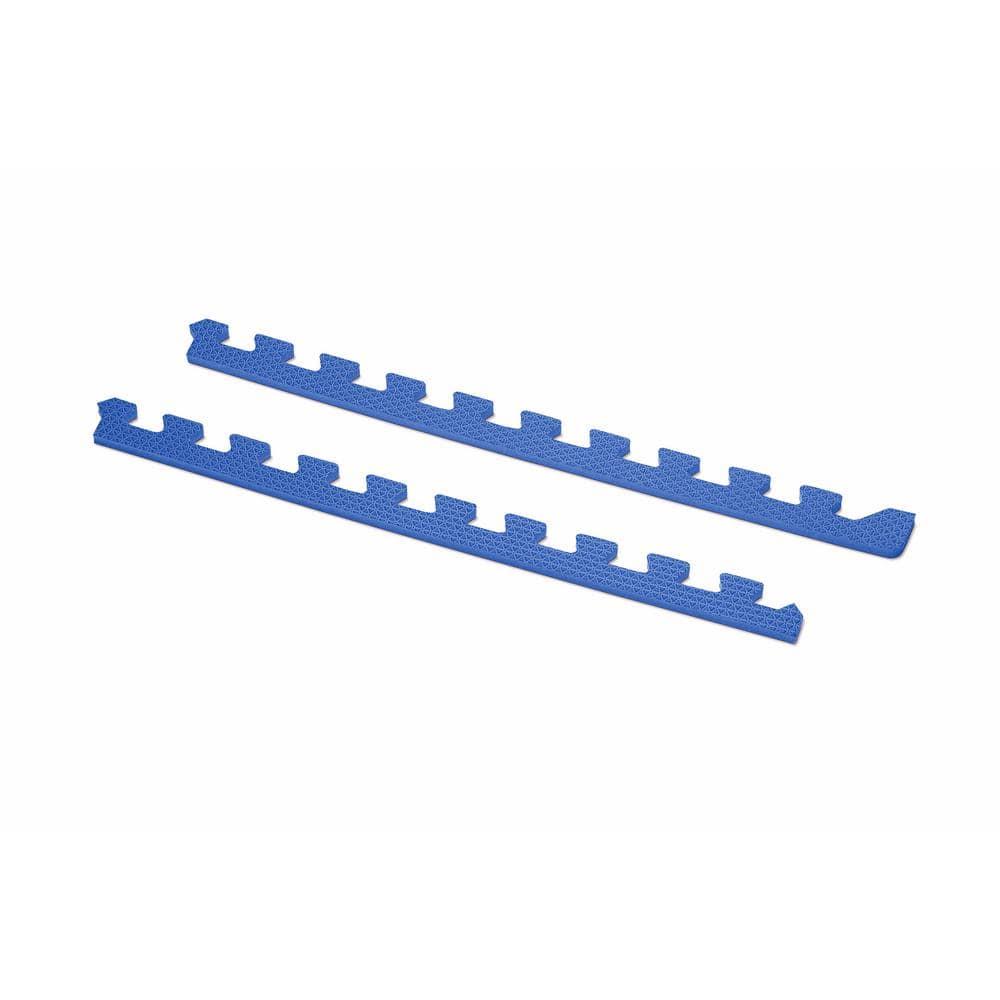 Blue 24 in. x 24 in. EVA Foam Non-Toxic Solid Color Interlocking Tiles (72 sq. ft. - 18 tiles)
