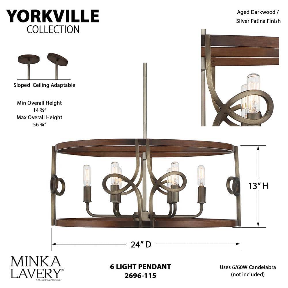 Yorkville- 6 Light Pendant