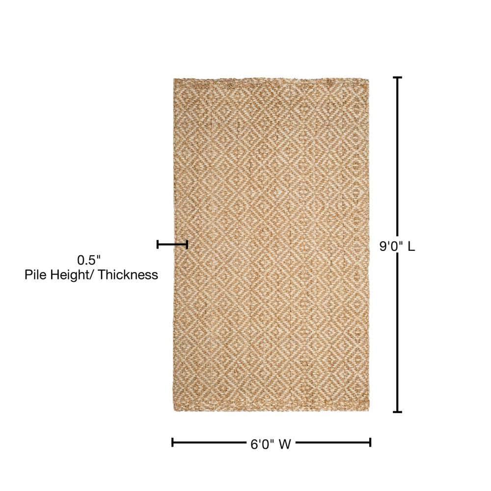 Natural Fiber NF261 Hand Woven Indoor Area Rug - Ivory/Natural - 6'x9' - Safavieh
