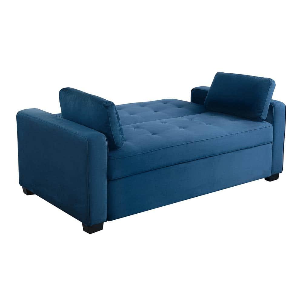 Serta Monroe 72.6" Queen Square Arm Tufted Back Convertible Sleeper Sofa with Cushions