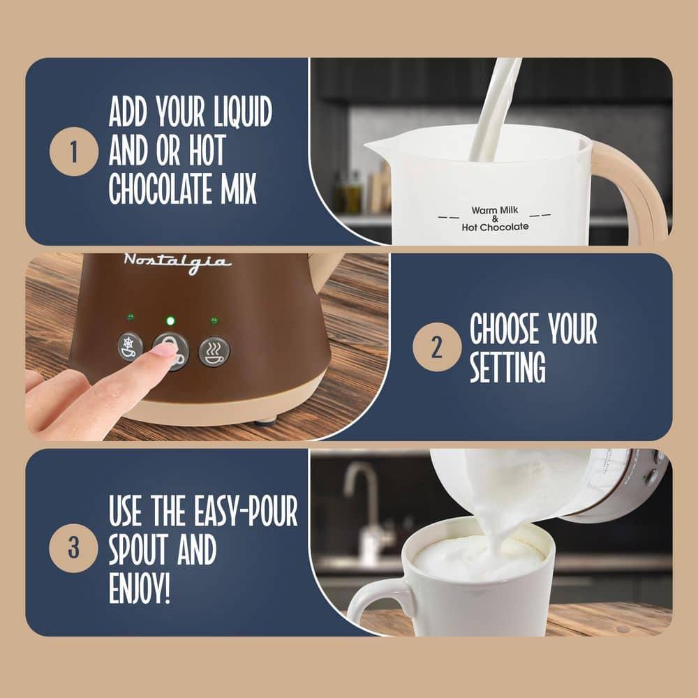 Nostalgia Nostalgia FHCM4BR Frother & Hot Chocolate Maker