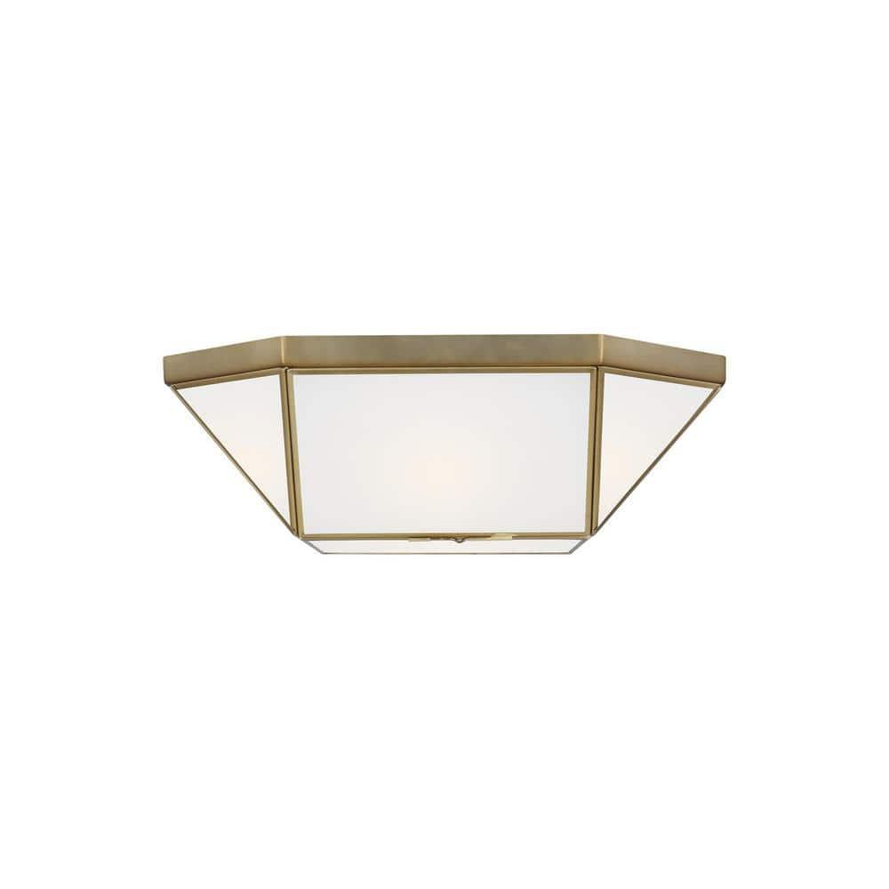 Morrison Satin Brass 15.5" LED Indoor/Outdoor Flush Mount