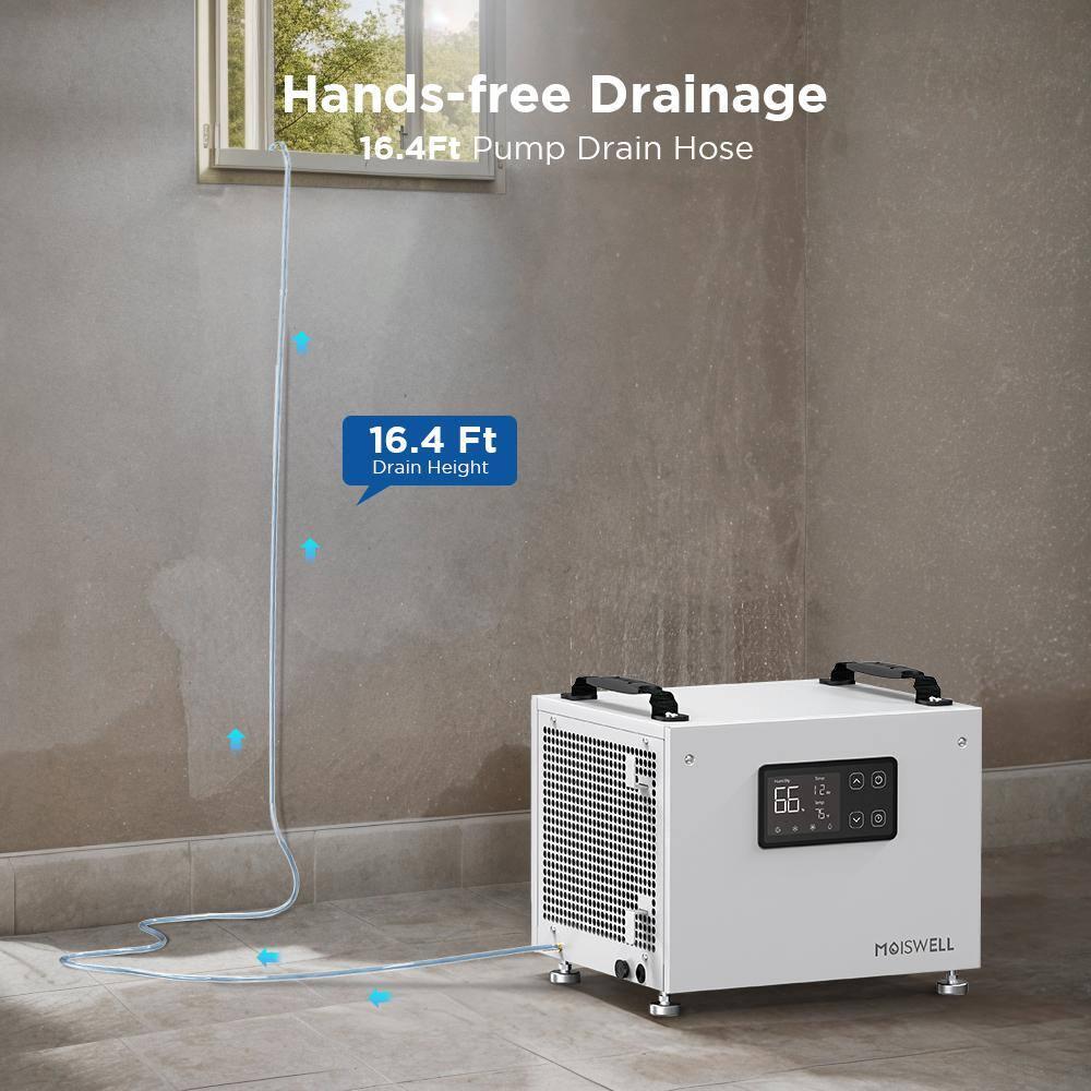 70 Pints Commercial Dehumidifier, Portable Crawl Space Dehumidifier for Basement Energy Star Certified Compact Dehumidifiers for Home with Drain Hose, Auto Defrost, Timer