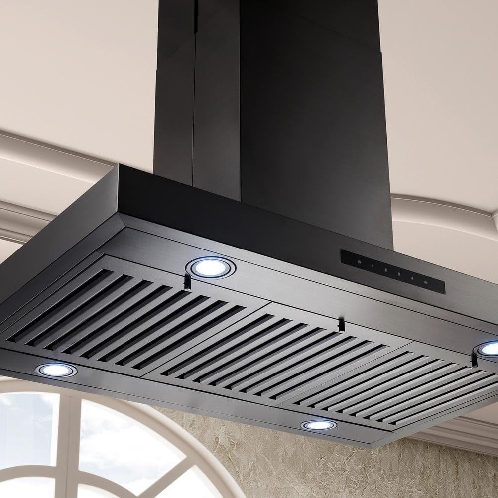 ZLINE ZLINE 36 in. Convertible Vent Isl& Mount Range Hood in Stainless Steel (KE2i-36) BSKE2iN-36