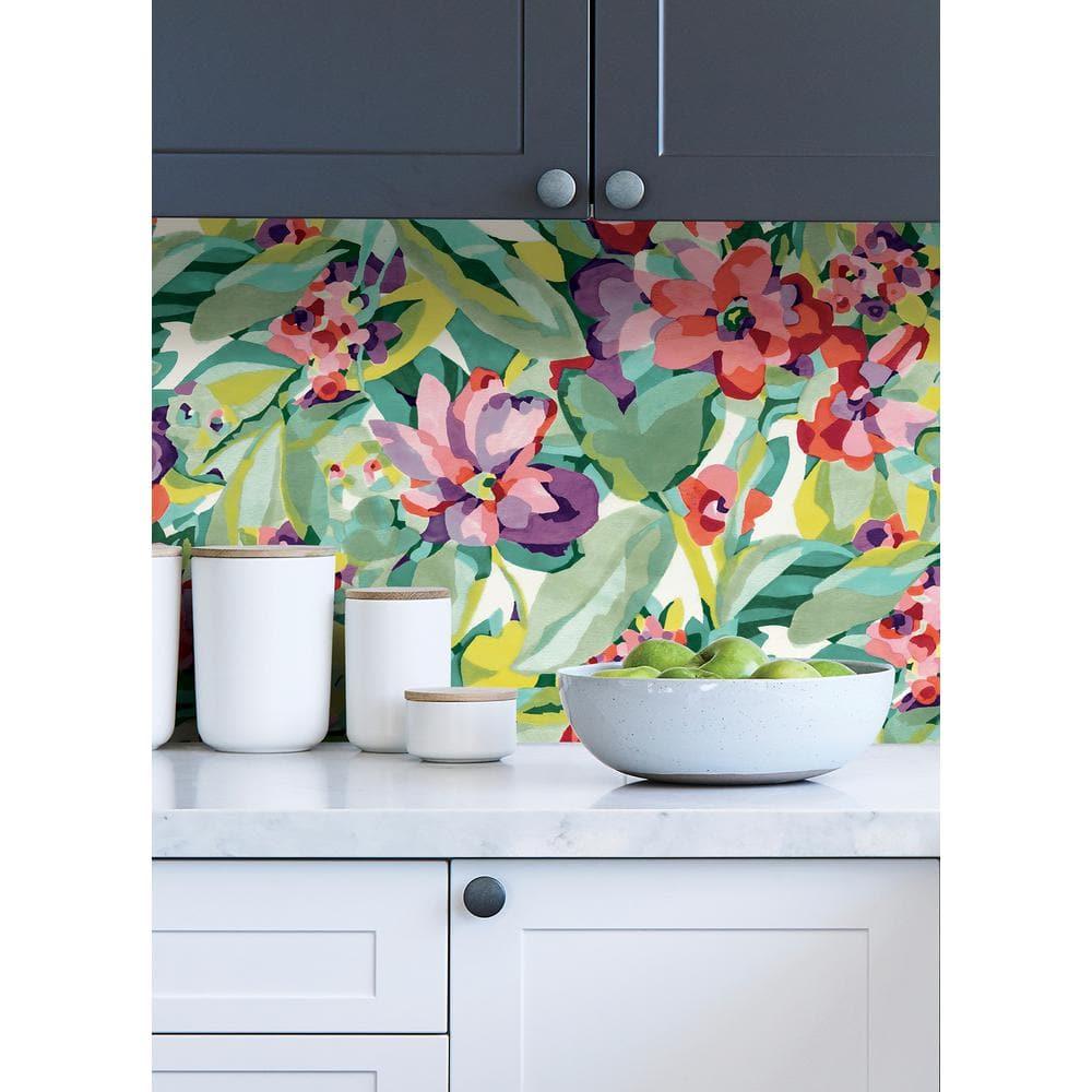 Belles Fleurs Peel & Stick Floral Roll