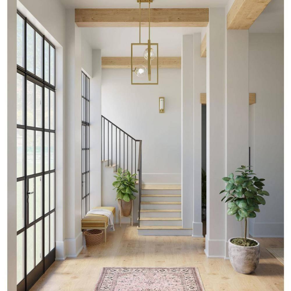 Progress Lighting Atwell 2-Light Pendant, Brushed Bronze, Clear Globe Shades