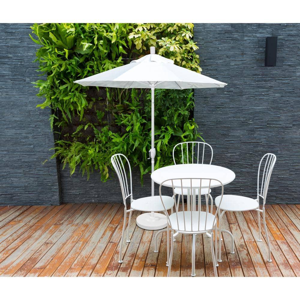 California Umbrella 7.5' Patio Umbrella in Olefin White/Matted White