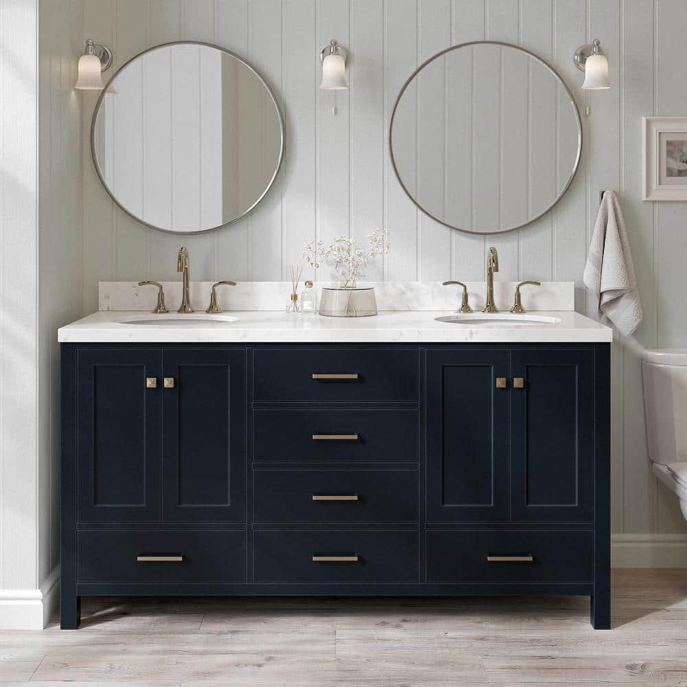 Ariel A067d-Bc Cambridge 66" Double Free Standing Vanity Cabinet Only - Blue