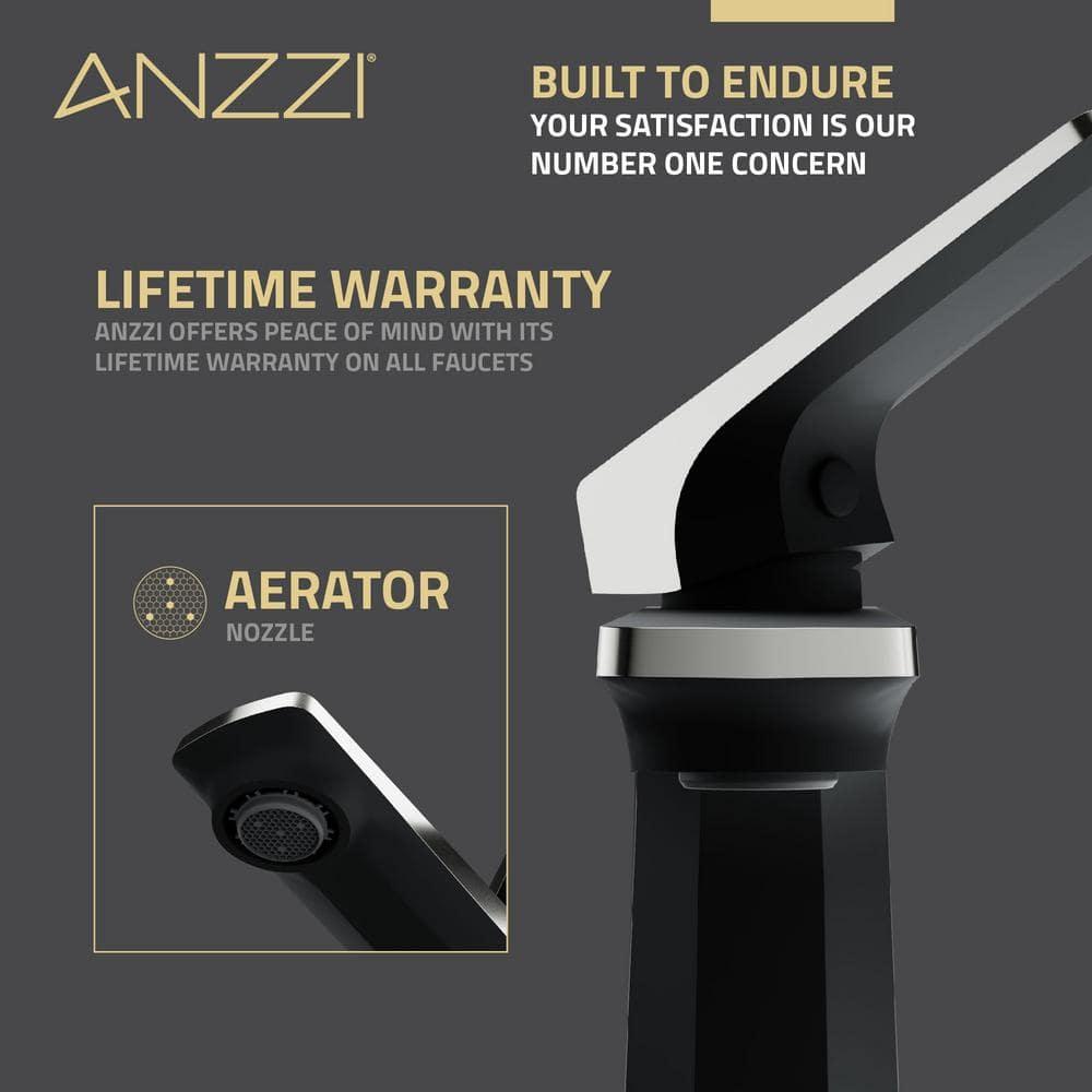 Single-Hole Single-handle Bathroom Faucet with Drain Assembly