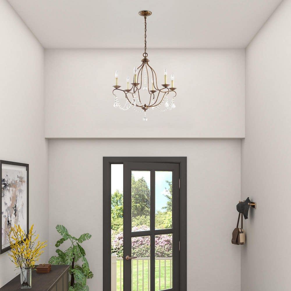 Livex Lighting Chesterfield 6 - Light Chandelier in  Hand Applied Venetian Golden Bronze