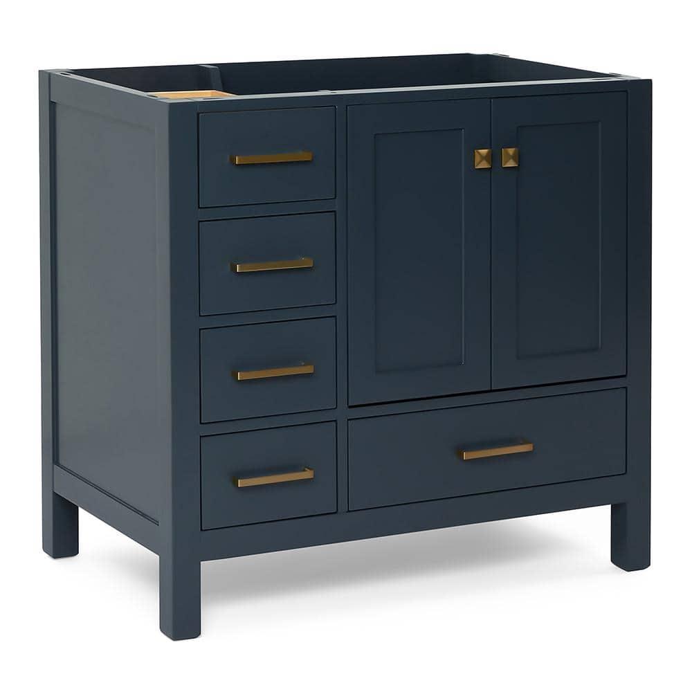 Ariel A037s-R-Bc Cambridge 36" Single Free Standing Wood Vanity Cabinet Only - Blue