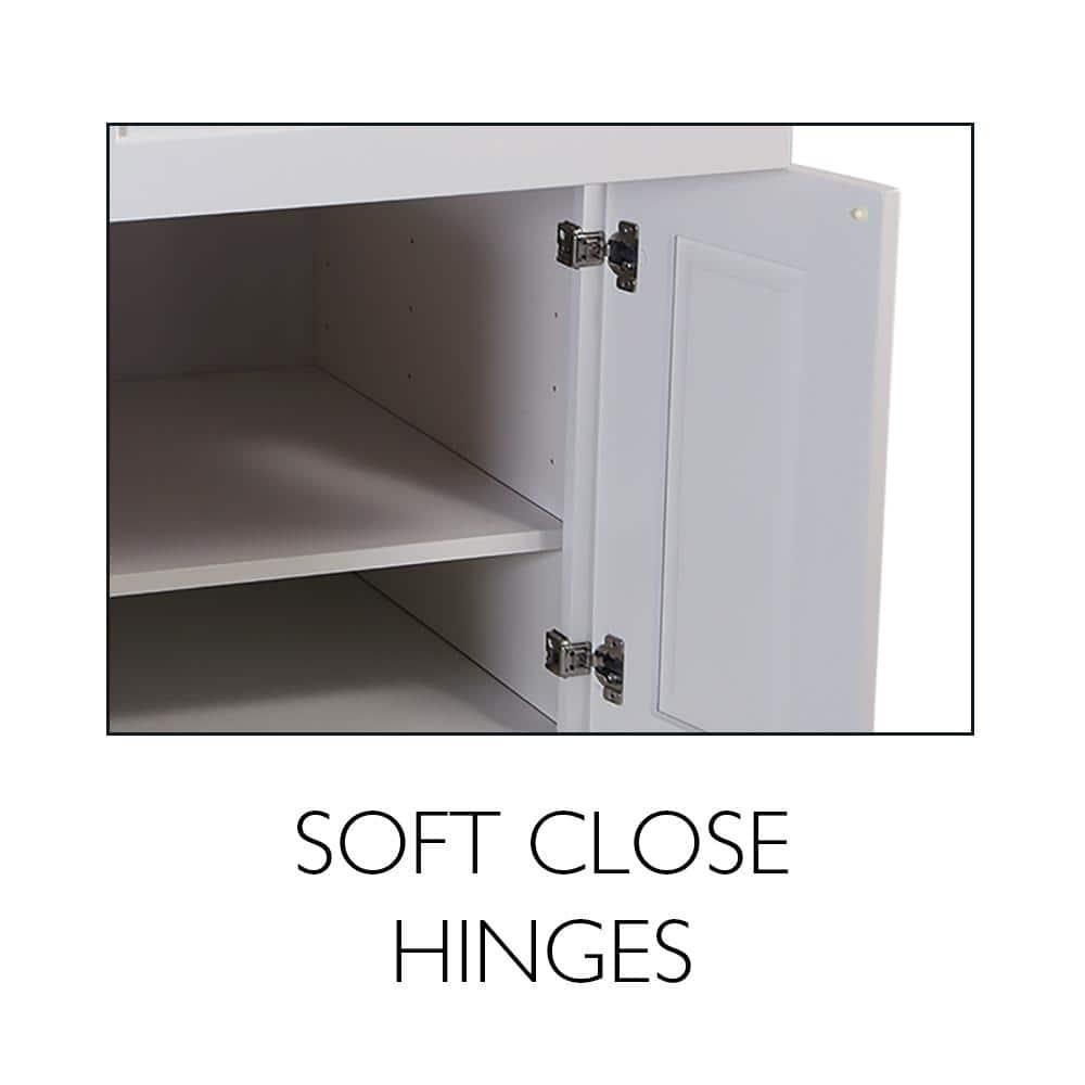 Design House 561514 Brookings Unassembled Shaker Sink Base Kitchen Cabinet 48x34.5x24, White