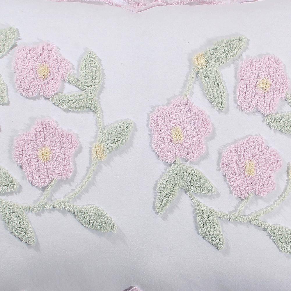 Better Trends Bloomfield 100% Cotton Pillow Sham 22" x 27" Floral Pattern Machine Washable All Season Pillow Cover
