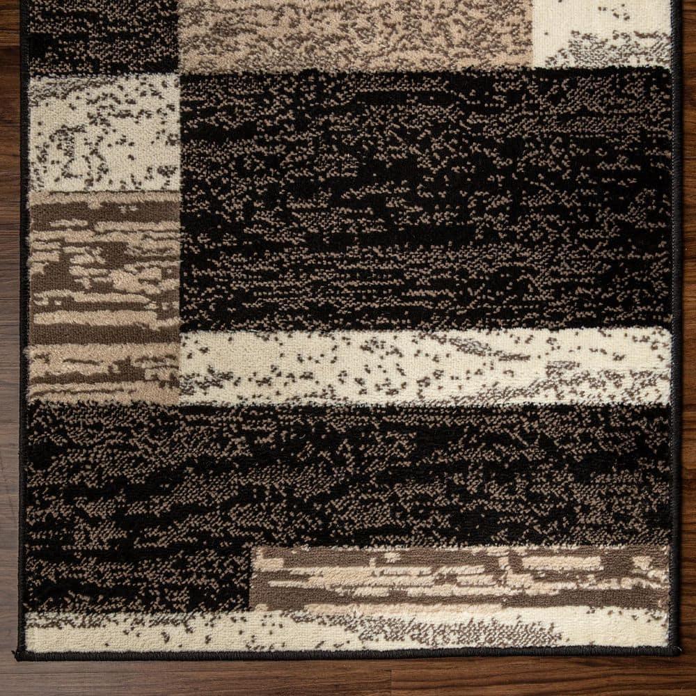 Superior Rockwood Geometric Indoor Area Rug, 6' x 9', Chocolate
