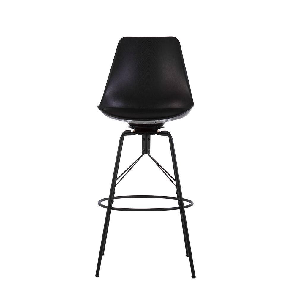 Celine 26" Counter Height Swivel Tan Fabric and Espresso Wood Bar Stool