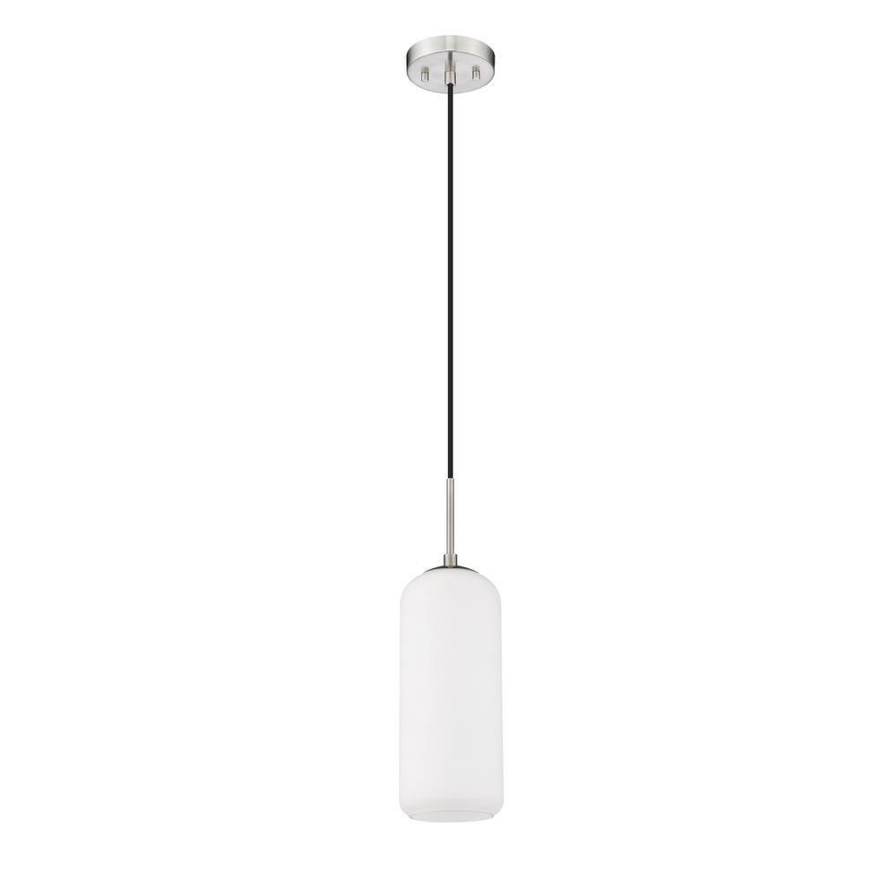 Z-Lite Monty 1 - Light Pendant in  Brushed Nickel/Opal