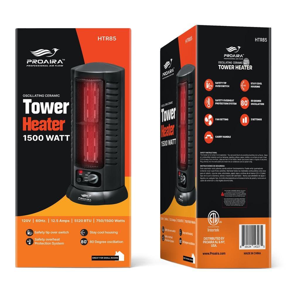 Proaira 750 Watt 5120 BTU Electric Tower Space Heater