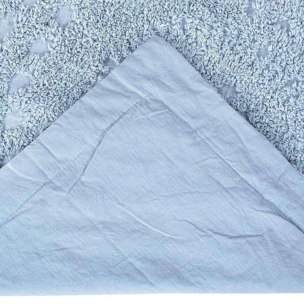 Euro Rio Collection 100% Cotton Tufted Unique Luxurious Floral Design Pillow Sham Blue - Better Trends