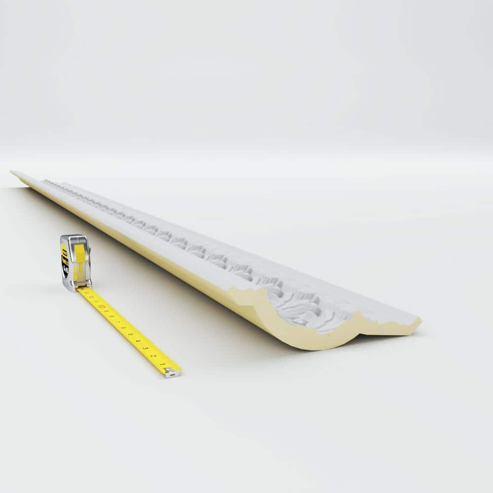 Ekena Millwork 7 3/4"H x 5 1/2"P x 9 1/2"F x 94 1/2"L Odessa Leaf Dentil Crown Moulding